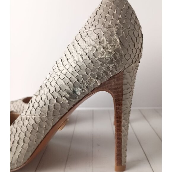 Pour La Victoire Snake Skin Platform Heels Size 9 Pump High Heel Shoes - Picture 16 of 16